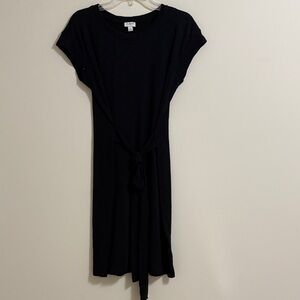 NWOT Black J.Crew Midi Dress
